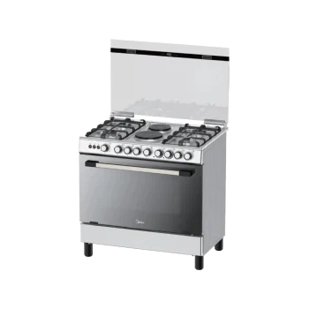 Large Capacity Gas Cooker With 4 Cooktop Burners And 2 Electric Hotplates