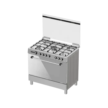 Large Capacity Gas Cooker with 5 Cooktop Burners