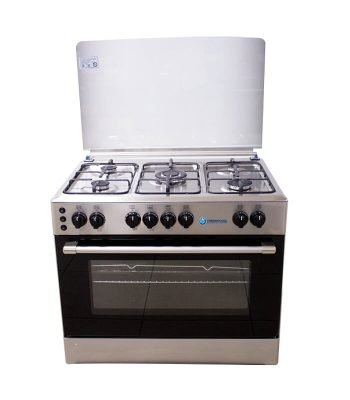 90x60cm Standing Cooker, 5 Burners, High Grade S/Steel Top & Panel - D MADAME 905G OG-9850 INX