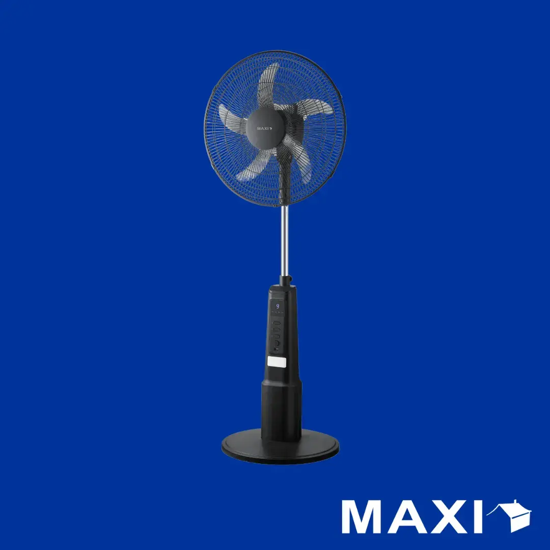 Maxi Standing Rechargeable Fan 18 inch Black